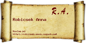 Robicsek Anna névjegykártya